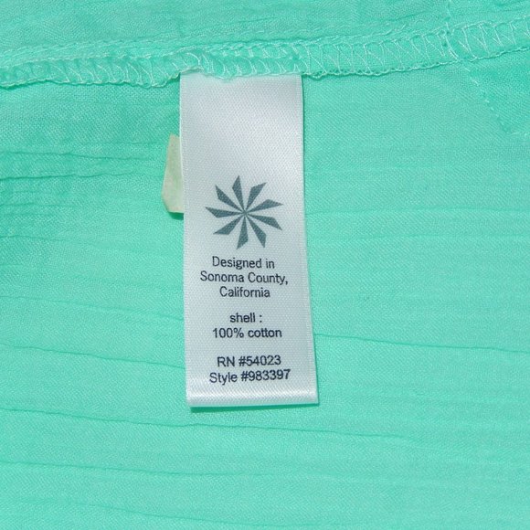 Athleta Swim Cover Tunic XS Mariana Tiffany Blue Green White Sequin - Picture 7 of 8